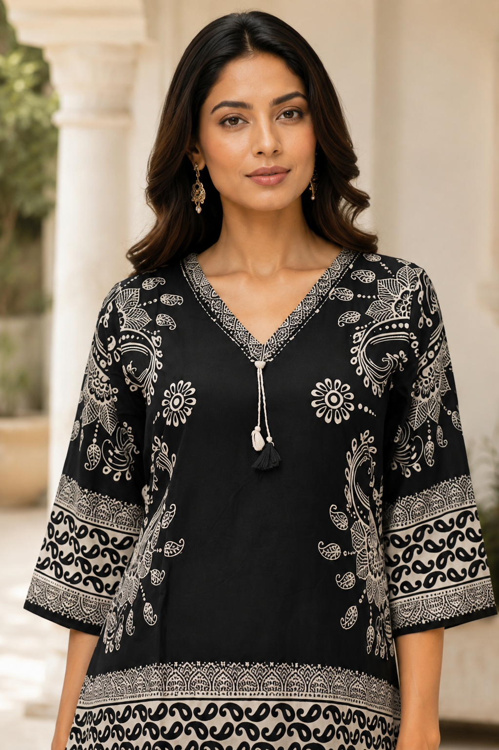 Women's Black Printed Co-Ord Set