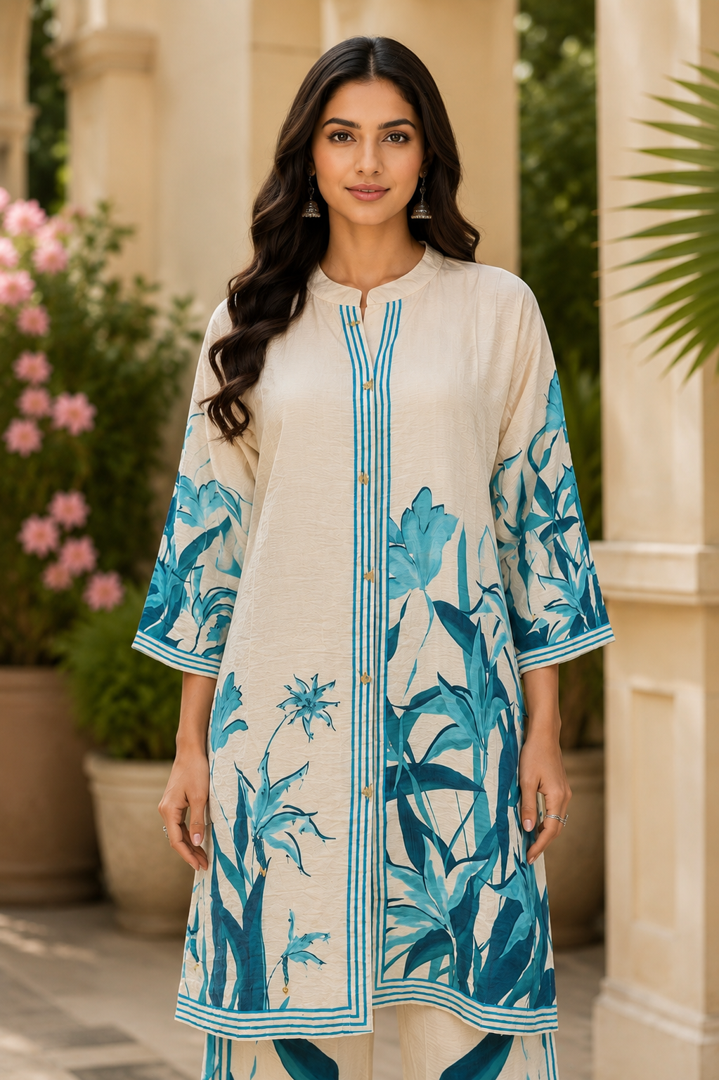 Blue Printed Co-Ord Set