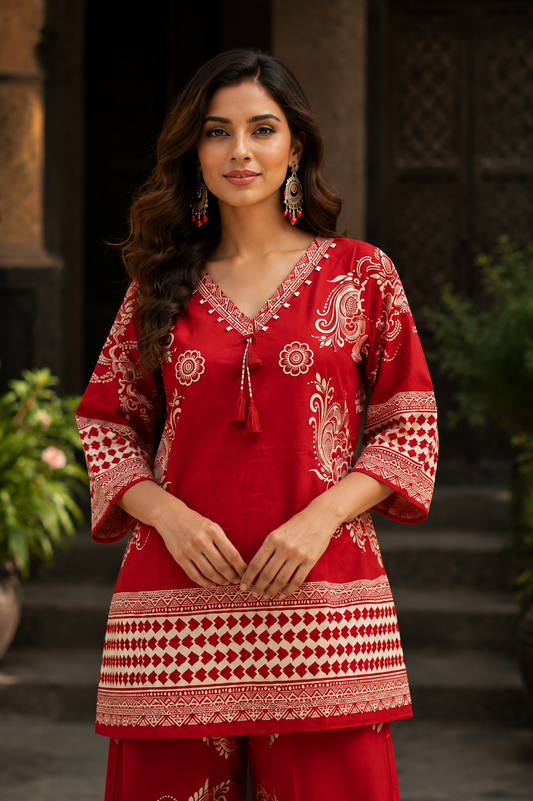 Women's Elegant Printed Co-Ord Set