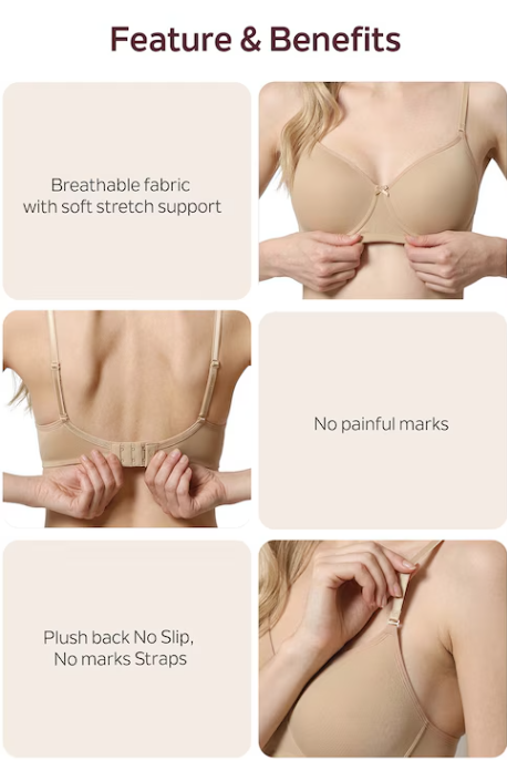 Van Heusen Women Solid Anti Bacterial Wireless Bra