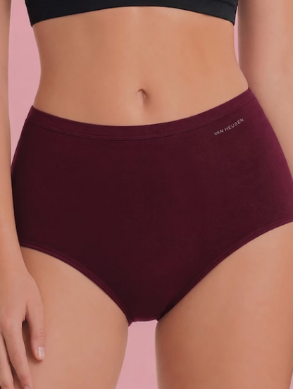 Van Heusen Women Wine Solid Anti Bacterial High Absorbance Stay Dry Period Panty