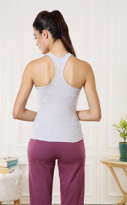 Van Heusen Women Solid Anti Bacterial Colour Fresh Racerback Tank Top