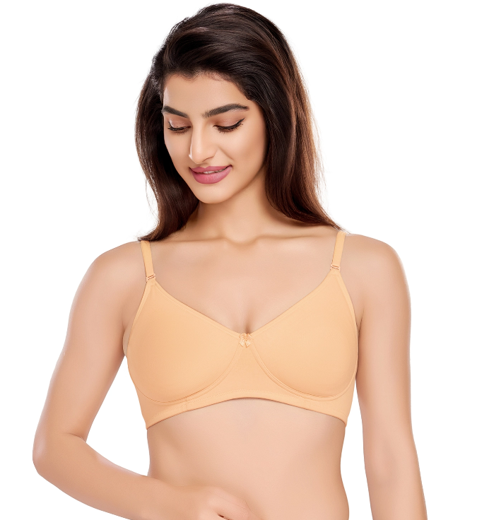 Juliet Cotton Basic Plain Soft Padded T-Shirt Bra