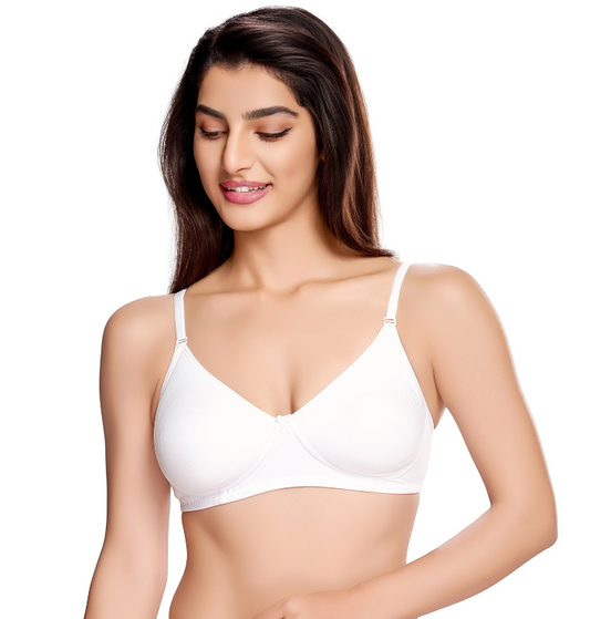Juliet Cotton Basic Plain Soft Padded T-Shirt Bra