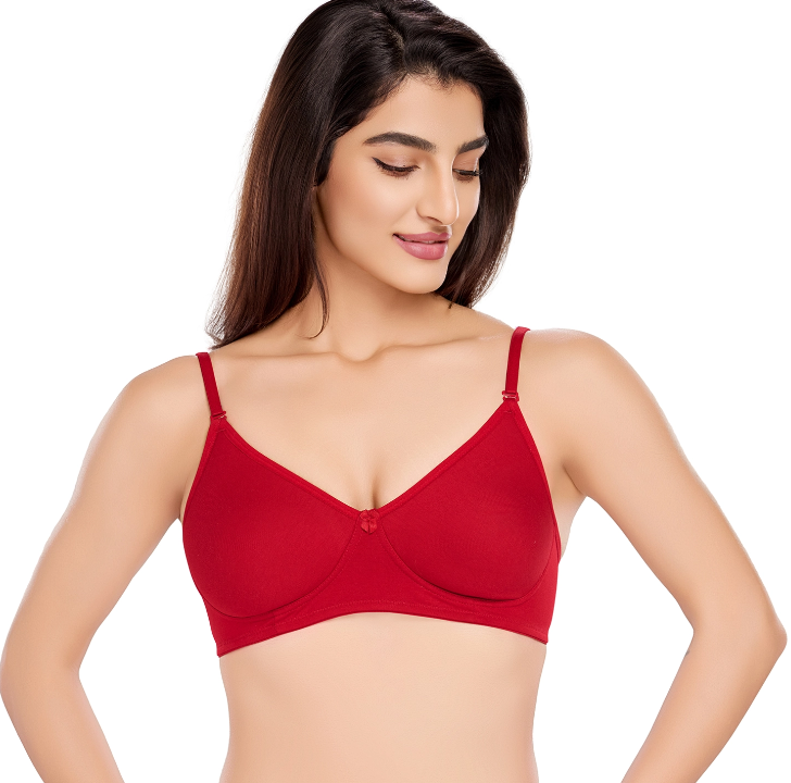 Juliet Cotton Basic Plain Soft Padded T-Shirt Bra