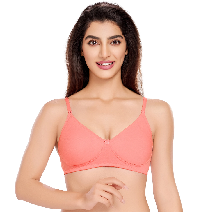 Juliet Cotton Basic Plain Soft Padded T-Shirt Bra
