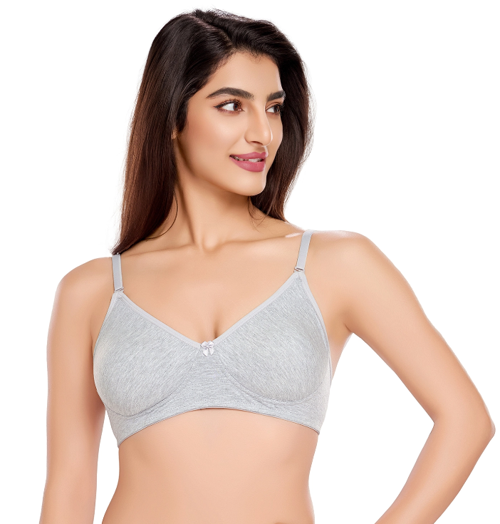 Juliet Cotton Basic Plain Soft Padded T-Shirt Bra
