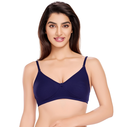 Juliet Cotton Basic Plain Soft Padded T-Shirt Bra