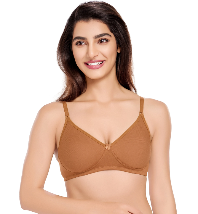 Juliet Cotton Basic Plain Soft Padded T-Shirt Bra